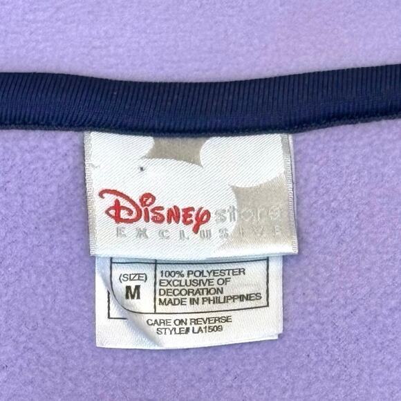 Vintage Disney Minnie Mouse 1/4 Zip Fleece Women's M | Blue Purple Pullover - Picture 7 of 12